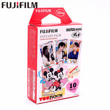 Fujifilm-filme instax mini 8, mickey e amigos, papel fotográfico, folha de 10 para fuji instant mini 11, 9, 25, 70, 90, câmera 2024 - compre barato