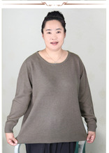 Женская одежда размера плюс 5XL 6XL7XL 8XL 9XL, Одежда большого размера для среднего возраста, кашемировый свитер, вязаная рубашка с длинным рукавом 2024 - купить недорого