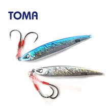 TOMA 1pcs Slow metal Jigging Fishing Lure Lead Fish 60g 80g Jig Bait Hard Lure With Hooks Saltwater Fishing Tackle 2024 - buy cheap