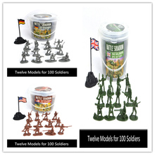 100 Military Personnel Small Model 12 Styles with National Flag Army Battle Military Model Strategies Children Military Toy Set 2024 - buy cheap