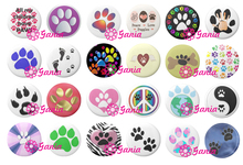 24pcs Interchangeable 18mm Sanp Jewelry Cabochon Animal Pet Dog Paw Print Button for DIY Bracelet Necklace Earring Jewelry Gift 2024 - buy cheap