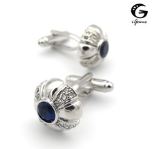 iGame Men's Crystal Cuff Links Sea Blue Color Designer Design Hotsale Copper Material Cufflinks Whoelsale&retail Free Shipping 2024 - buy cheap