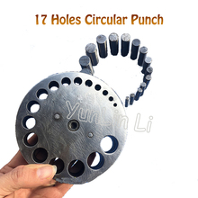 17 Hole Circular Punch Metal Disc Cutter DIY Jewelry Processing Punch Stamping Tools HJ-B80 2024 - buy cheap