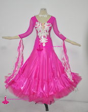 Vestido de baile padrão feminino, vestido de dança para competição de salão de baile de alta qualidade 2024 - compre barato
