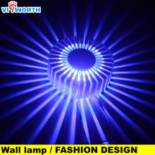 Christmas Sun Flower Aluminium Wall Light Lamps 3W Background Light Ac 110V 220V 240V Corridor Aisle Light Hotel SpotLight 2024 - buy cheap
