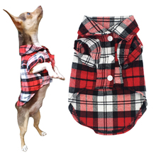 Ropa de primavera verano para perros pequeños gatos clásicos a cuadros cachorro mascota camiseta perro camisas algodón Chihuahua Yorkshire chaleco ropa 2024 - compra barato