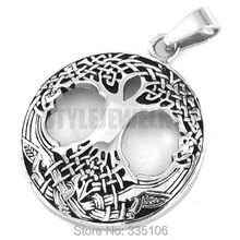 Celtic Knot Life Tree Pendant Stainless Steel Jewelry Claddagh Style Pendant Fashion Women Biker Pendant SWP0193A 2024 - buy cheap
