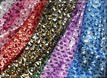 GLace 1Y/Lot  6mm high qualtiy fish scale sequin fabric for Wedding lace dress decoration 100% Polyester afbrican fabric TX809 2024 - buy cheap