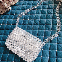 Handmade Pearls Bags Clear Crystal Beaded Bags Elegant Acrylic Beads Women Shoulder Bag Evening Clutch Phone Purses Ladies 2024 - buy cheap