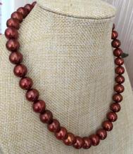 free shipping >>>>noble jewelry gorgeous 10-11mm south sea chocolate round pearl necklace 14k 2024 - buy cheap