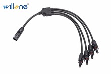 Willone free shipping 5 pair Y branch cable connector.PV branch connector 1 to 4 2024 - buy cheap