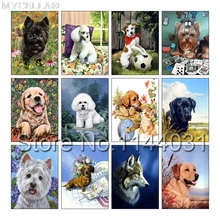 Completo diy pintura de diamante ponto de cruz cachorro mosaico artesanato bordado de diamante faça você mesmo presente de natal pinturas de casa presente 2024 - compre barato