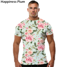 KYKU-Camiseta de flores para hombres/mujeres, ropa de calle hawaiana Sexy, 3d Camiseta con estampado de hojas, ropa fresca, Tops informales de verano 2018 2024 - compra barato