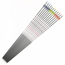 Archery Carbon Arrows 30'' Spine 350 400 500 600 700 800 900 ID4.2mm Plastic Vanes Nock 80 Grain Points Recurve Bow Hunting 2024 - buy cheap