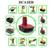 Best DCA1820 20V Max to 18V Battery Converter Adapter for Milwaukee M18 Dewalt Slide Battery Cordless Drill(ONLY Adapter) 2024 - buy cheap