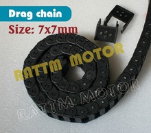 2M 7x7 R28mmm Cable drag chain wire carrier with end connectors plastic towline for CNC Router Machine Tool 2x1000mm  un open 2024 - buy cheap