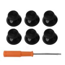 6PCS 3D Analogue Joystick Thumbsticks Caps Screwdriver Tool Set Replacement Kits Black for Xbox One X Elite S Controller Repair 2024 - buy cheap