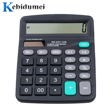 Kebidumei calculadora solar, calculadora eletrônica de 12 dígitos com botão grande para escritório, 2 em 1 2024 - compre barato