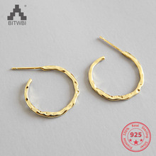 2020 New 925 Sterling Silver Earrings 18k Gold Fashion Luxury for Women Irregular Jewelry Earring Gift 2024 - buy cheap