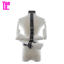 YUELV BDSM Collar Handcuffs Tied Waist Belt Fetish Adjustable Leather Neck-Wrist Slave Bondage Restraints Sex Toys For Couples 2024 - buy cheap