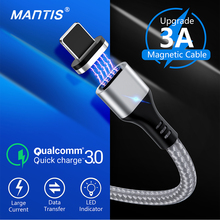 MANTIS 3A Magnetic Cable For iPhone Xs Max Xr X 8 7 6 6s 5 5s Se Ipad Mini USB Cable Quick Charge 3.0 Fast Charging Wire Cord 2024 - buy cheap