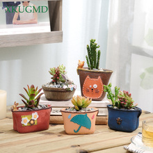 Mini Umbrella Rain Boots Wallet Shape Succulent Plants Resin Flower Pot Micro Landscape Planters Vase Home Garden Decor Gifts 2024 - buy cheap