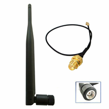 2.4GHz WiFi Antenna 5dBi RP-SMA Male Aerial For Wireless Wi-Fi Router With 21cm PCI U.FL IPX to SMA Male Pigtail Cable 2024 - buy cheap