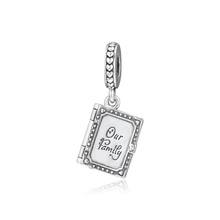 Fits Pandora Bracelets Genuine 925 Sterling Silver Family Book Dangle Charm Beads for Women DIY Jewelry Making berloques kralen 2024 - buy cheap