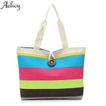 Aelicy 2018 Shoulder Bag Canvas Women Large Capacity Female Shopping Bag Canvas Designer Handbags High Quality Beach Bag Lady 2024 - buy cheap