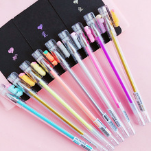 10pcs Highlight colors gel pen set 9 different Glitter color pens for scrapbooking black album writing Stationery School A6566 2024 - buy cheap