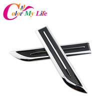 2Pcs Car Badge Decal Blade Shape Sticker Fender Side Stickers for Volkswagen Vw Golf 7 Mk7 for Skoda Octavia A7 Seat Leon Ibiza 2024 - buy cheap