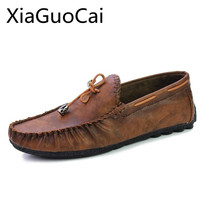 Brand Designer Men Casual Loafers Slip on Summer Driving Shoes Male Casual Shoes Moccasins Soft Leather Flat Loafers 2024 - buy cheap