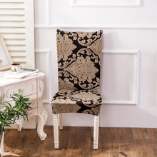 Vintage Baroque Style Printing Spandex Elastic Dining Chair Protector Covers Home Kitchen Removable Stretch Decor Seat Case 30 2024 - buy cheap