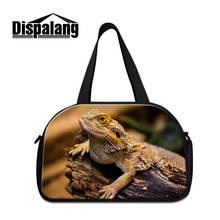 Dispalang Men Travel Bags Cool Lizard Animal Print Casual Luggage Bag Fashion Shoulder Handbag Large Capacity Travel Duffle Bag 2024 - buy cheap