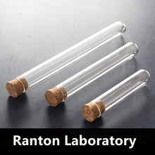 High Quality Borosilicate Round Bottom Glass Test Tube With Cork Stopper 20*100/120/150/200mm Clear Glass 10pcs/lot 2024 - buy cheap