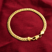 Pulsera de cadena de 5mm para hombre y mujer, brazalete a la moda, color dorado, 20cm de largo 2024 - compra barato