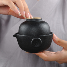 Purple Clay TeaPot Tea Cup Gaiwan,Portable Travel Tea Set,Traditional Purple Clay Tea Set Purple Grit pottery quik cup 2024 - купить недорого