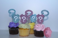 gender reveal,boy cupcake topper,girl cupcake topper,baby shower,gender reveal party, onesie,custom cake topper,cupcake topper 2024 - buy cheap