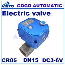 CWX-25S DN15 1/2 BSP 2 way SS304 MINI electric motorized ball valve with manual override , DC3-6V CR05 5 wires control 2024 - buy cheap
