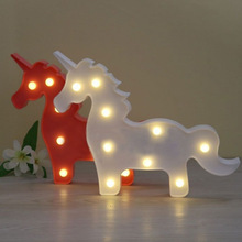 Led night light lâmpada de parede criança unicórnio forma luzes da corda iluminação led árvore natal decoração luzes festa em casa férias 2024 - compre barato