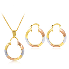 ZEA Dear Jewelry Fashion Jewelry For Women Hoop Earrings Pendant Necklace Dubai High Quality Circle Jewelry Set For Wedding Gift 2024 - buy cheap