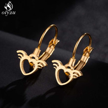 Oly2u personalidad amor corazón mujeres pendientes Acero inoxidable joyería Stud pendientes para mujeres Brincos venta al por mayor 2024 - compra barato