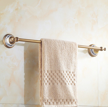 2016 Bathroom Accessories, Brass Material Antique brass Finish Single Towel Bar&Towel Rack /Vintage ceramics Design Style 2024 - buy cheap