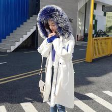 Winter fashion brand good quality big real fur collar duck down coat female zipper stitching long hooded warm down parkas wq158 2024 - buy cheap