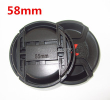 Venta al por mayor 30 unids/lote 58mm Centro pinch Snap-on tapa logotipo para lente Alpha 58mm 2024 - compra barato