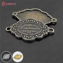 (27349)20PCS 41x26MM Antique Bronze Zinc Alloy Handmade Bracelet Connector Charms Diy Jewelry Findings Accessories Wholesale 2024 - buy cheap