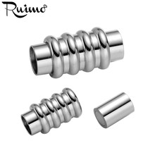 RUIMO 316l Stainless Steel High Polish 6mm Hole Size Spiral Magnet Hook Magnetic Clasp 20*10mm Bracelet Clasp Jewelry Findings 2024 - buy cheap