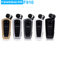 Оригинальный FineBlue F910 выдвижной Беспроводной Bluetooth наушники Handsfree гарнитура стерео зажим для наушников микрофон Телефонный звонок Портативный 2024 - купить недорого