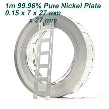 Placa de níquel puro de 1M, placa de níquel 99.96% puro, hojas de tira para placa de níquel de soldadura de batería de 18650 celdas 2024 - compra barato