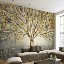 Papel de parede árvore abstrata 3d, murais para sala de estar, arte estéreo impressa, decalques de parede, mural de parede, rolos de papel de contato 2024 - compre barato
